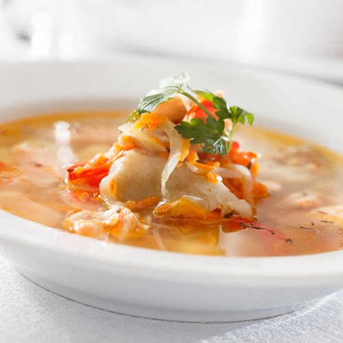 サフラン香る魚のスープ